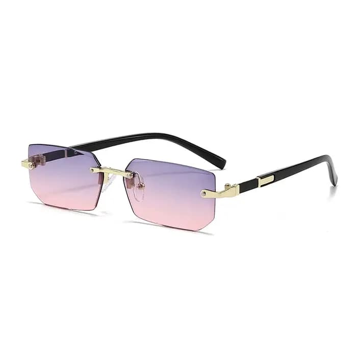 Lunettes de soleil carrées découpées sans cadre