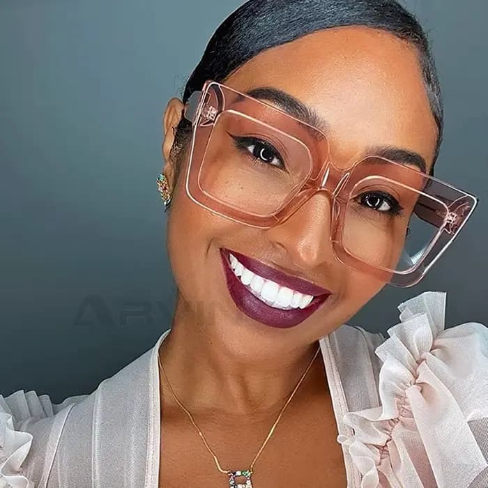 Grandes montures de lunettes carrées surdimensionnées pour femmes