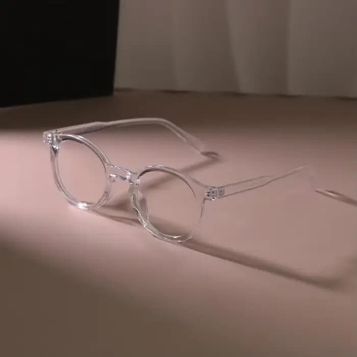 Lunettes de vue rondes transparentes décontractées pour hommes et femmes