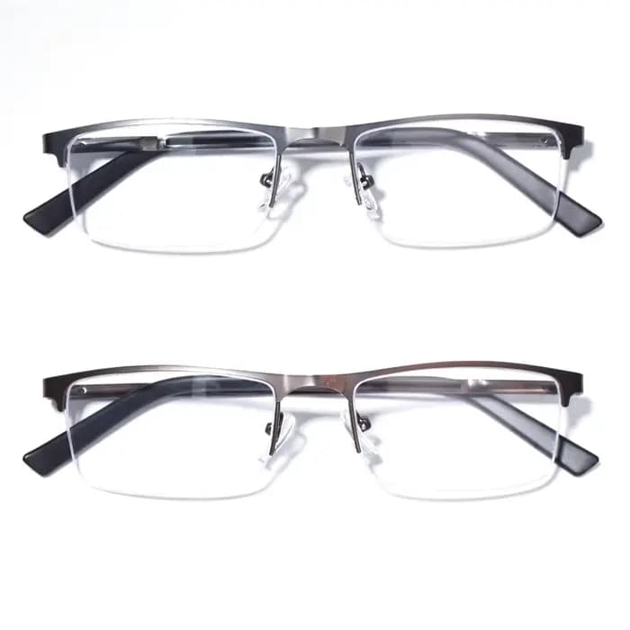 Lunettes de lecture demi-cerclées marron 2026 pour hommes