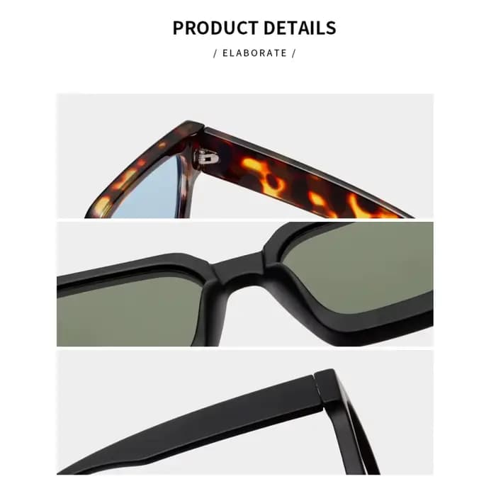 Lunettes de soleil carrées rétro pour hommes et femmes