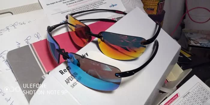 JULI The Matrix classique sport sans monture lunettes de soleil hommes Orange mâle conduite Rectangl