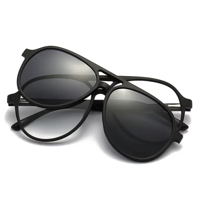 VCKA 6 In1 pilote lunettes de soleil polarisées myopie 2025 nouvelle pince magnétique hommes femmes