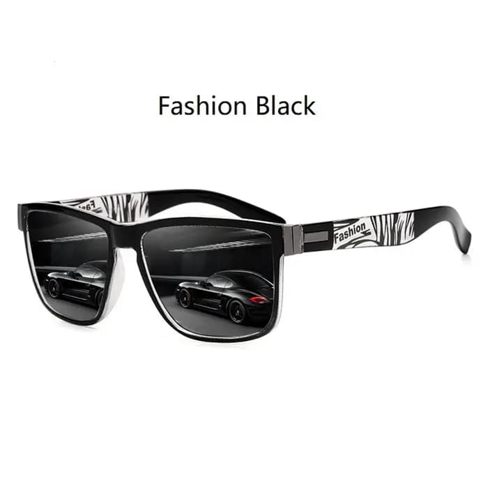Lunettes de soleil carrées à motif vintage pour hommes et femmes