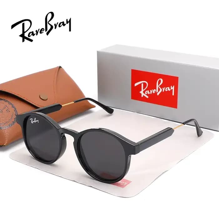 RareBray Vintage noir cercle lunettes De soleil concepteur lunettes rondes Anti UVA lunettes De sole