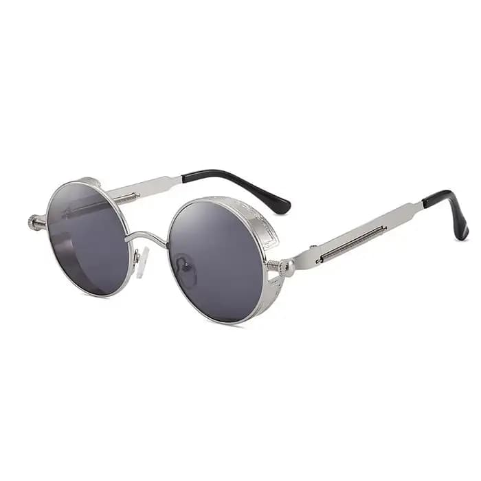 Lunettes de soleil rondes steampunk classiques pour hommes et femmes