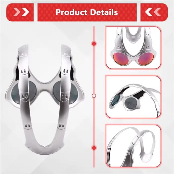ABHS - Lunettes de soleil surdimensionnées pour le cyclisme en plein air, lunettes de sport, lunettes tendance rétro à monture métallique