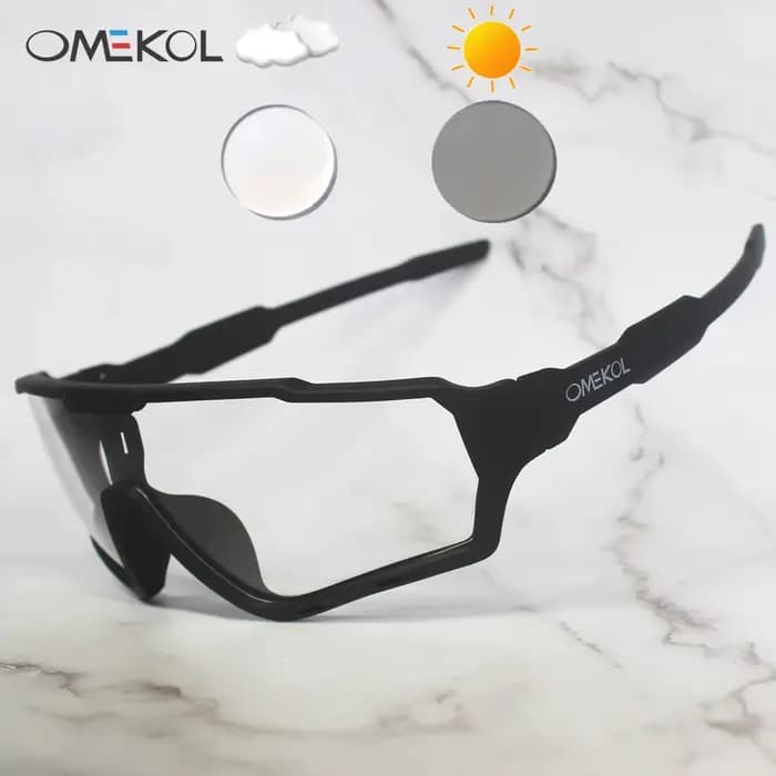 OMEKOL flambant neuf lunettes de cyclisme photochromiques hommes femmes Sports de plein air