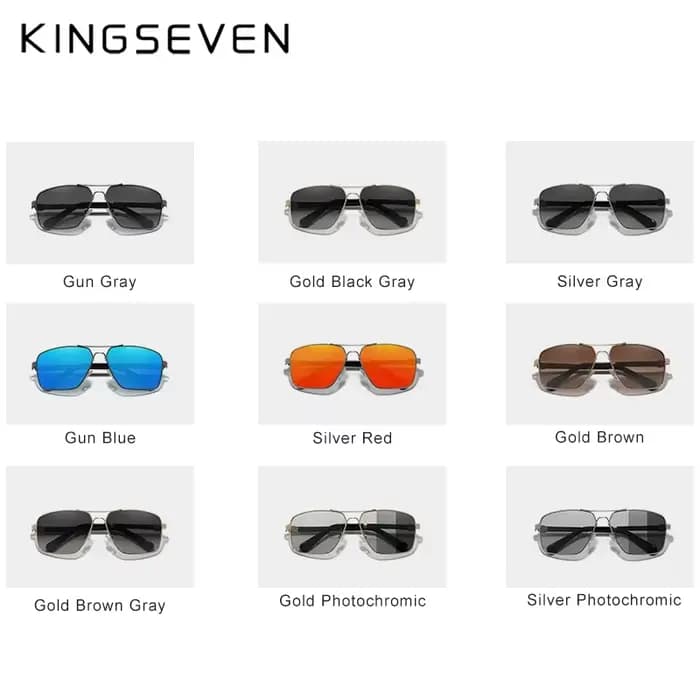 Lunettes de soleil polarisées UV400 pour hommes et femmes de la marque KINGSEVEN, anti-éblouissement