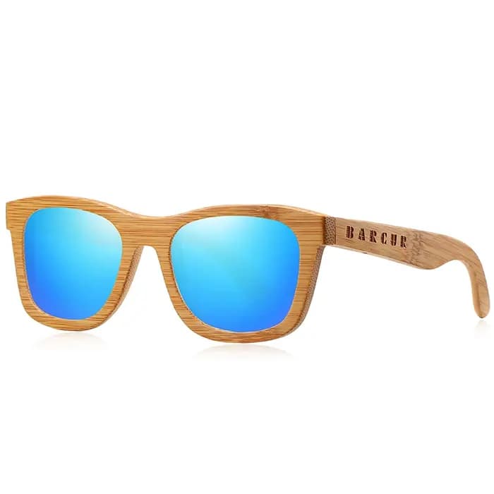 BARCUR-Lunettes de soleil rétro pour hommes et femmes, polarisées, en bambou, faites à la main, en b
