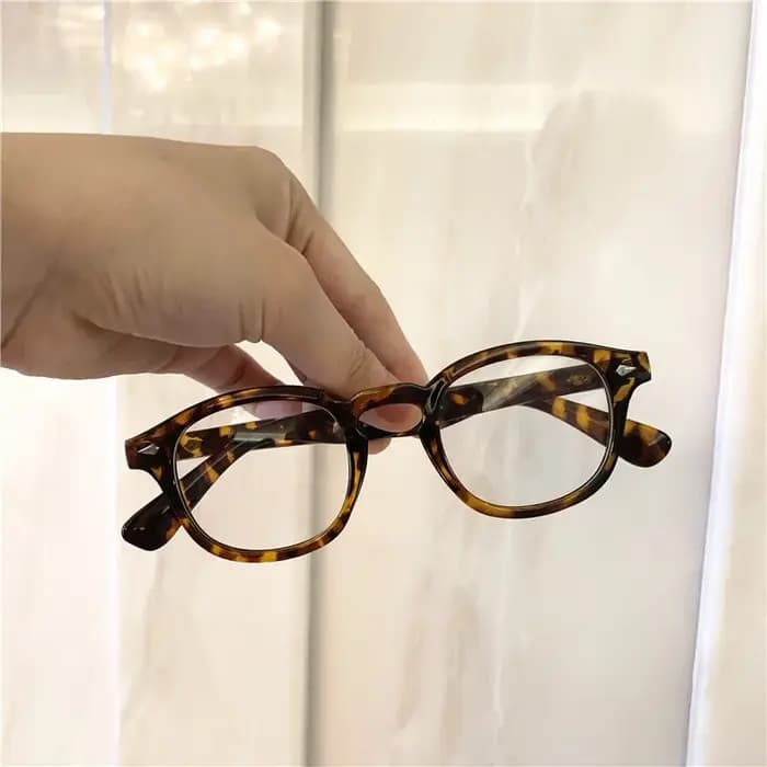 Lunettes rondes à rivets Vintage pour hommes