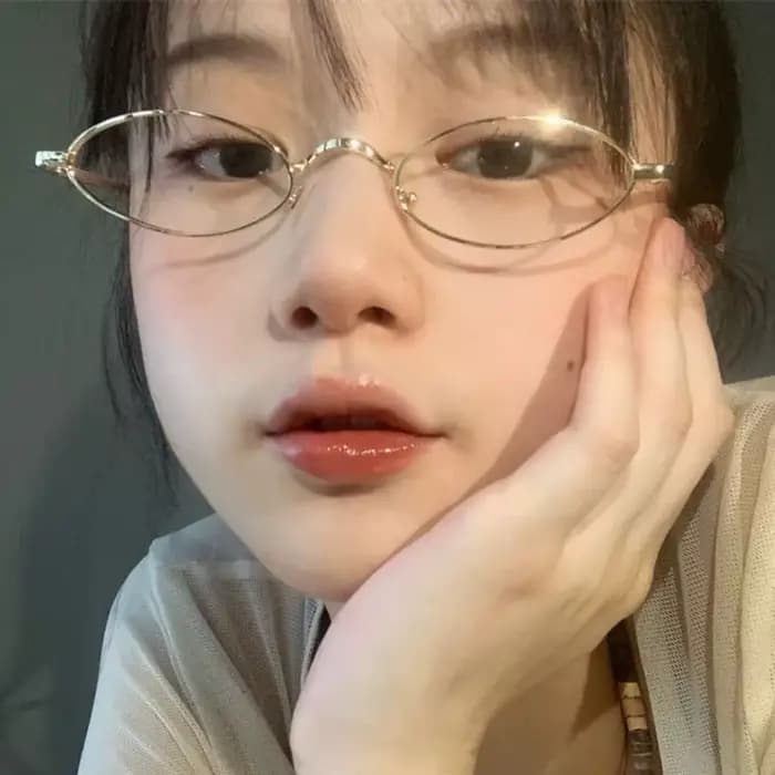 Y2K petites lunettes ovales en métal femmes filles Vintage