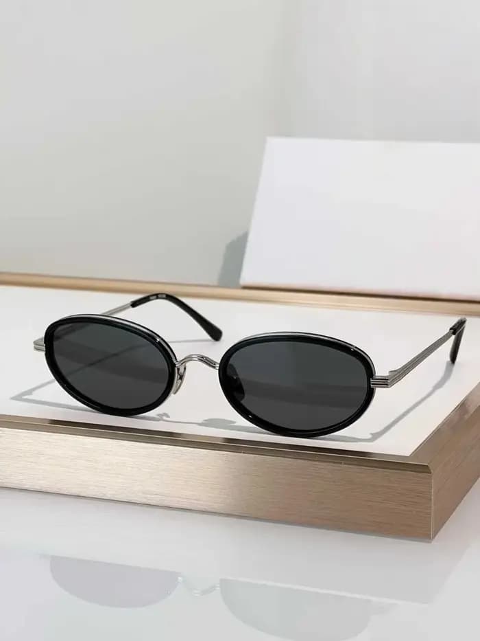 VVL VS544 lunettes de soleil cadre ovale en métal propre UV400 mode rétro 3A + emballage d'origine de haute qualité unisexe voyage en plein air
