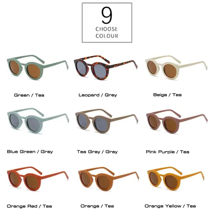 SO & EI rétro classique rond lunettes de soleil femmes mode tendance gelée couleur nuances UV400 Vintage hommes gris thé