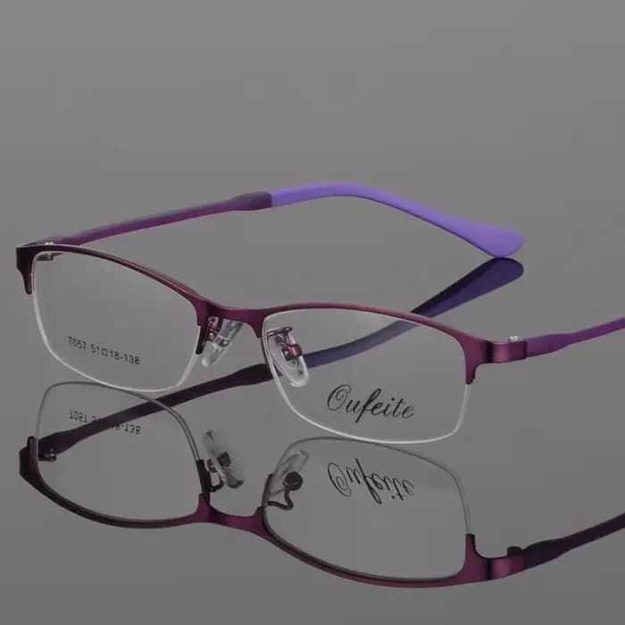 BCLEAR – monture de lunettes en alliage métallique pour femmes, cadre Ultra-léger, demi-bord, optiqu
