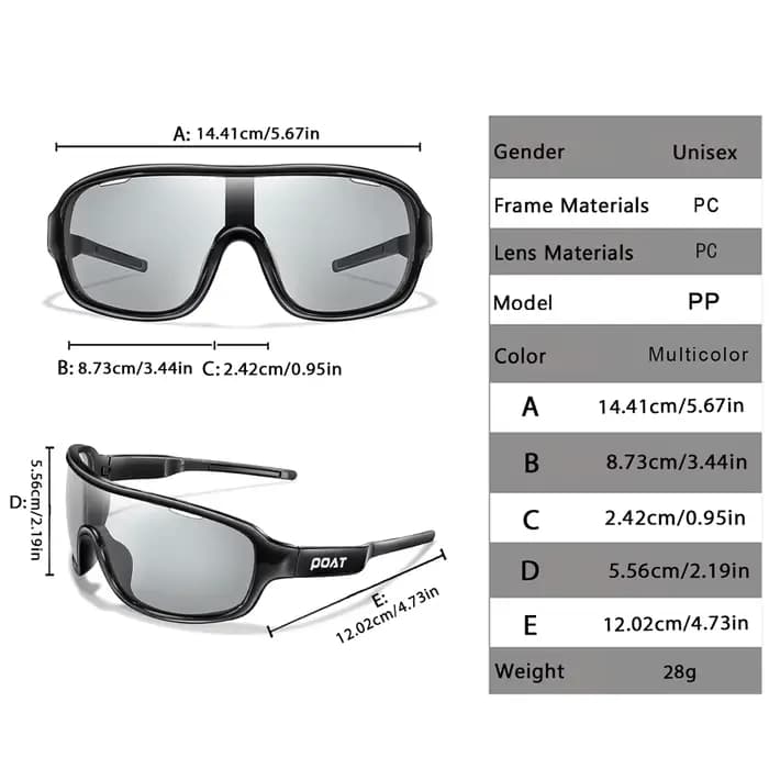 POAT marque cyclisme lunettes photochromiques Sports de plein air