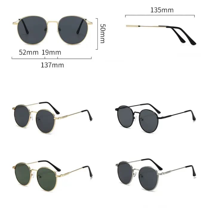 KLASSNUM – lunettes de soleil rondes classiques rétro pour hommes et femmes