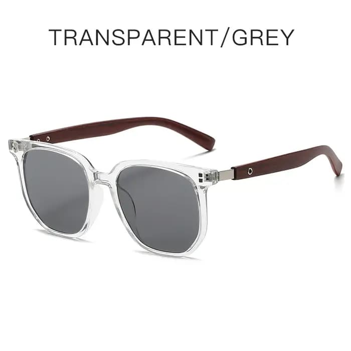 Lunettes de soleil TR90 à jambe de Grain de bois à la mode