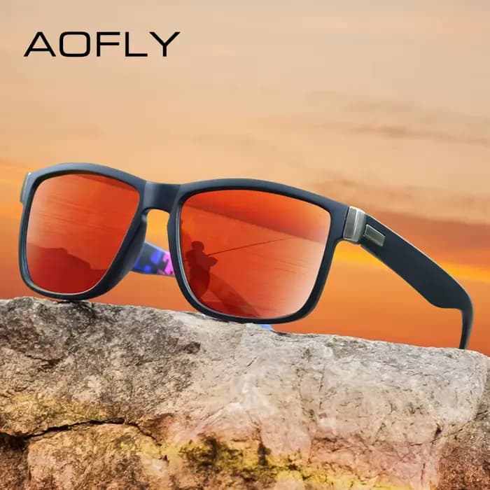 AOFLY Vintage mode lunettes de soleil pour hommes rétro carré Anti-éblouissement miroir conduite