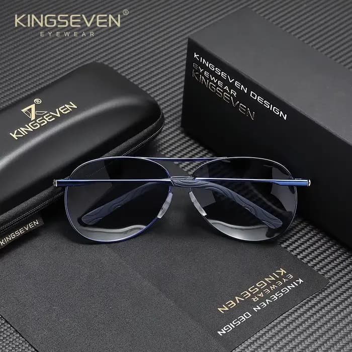 KINGSEVEN – lunettes de soleil polarisées de qualité, style pilote, UV400, monture en alliage, pour