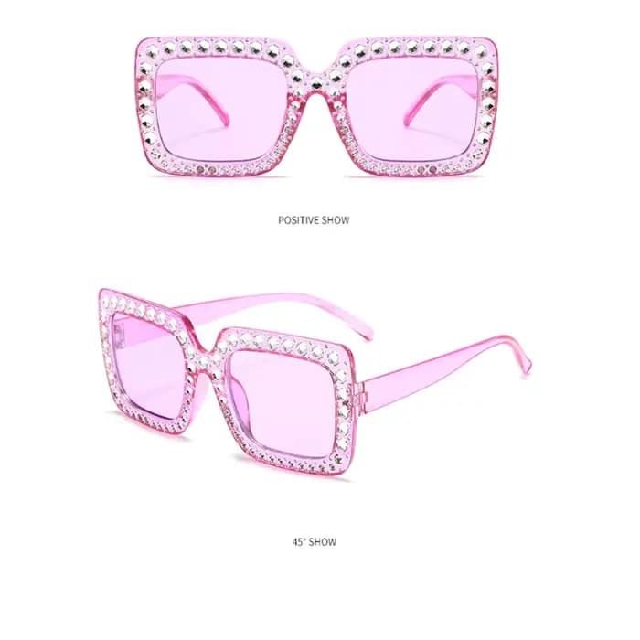 Mode diamant lunettes de soleil femmes hommes marque de luxe concepteur paillettes