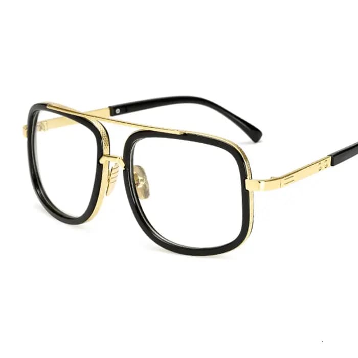 Classique marque concepteur plat haut miroir lunettes de soleil carré or mâle femme Superstar surdimensionné hommes