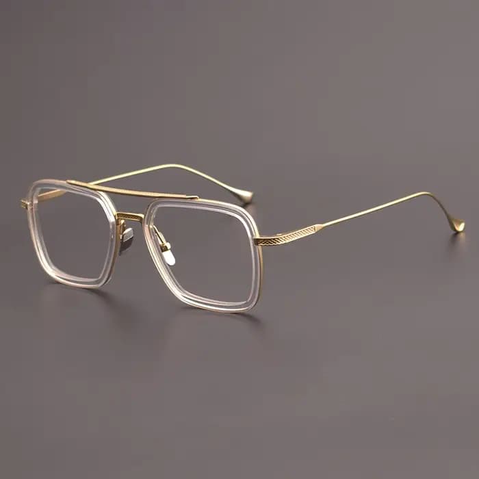 Lunettes de pilote à monture large en forme d'étoile pour femmes 006