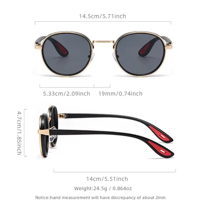 Lunettes de soleil rondes rétro pour hommes et femmes
