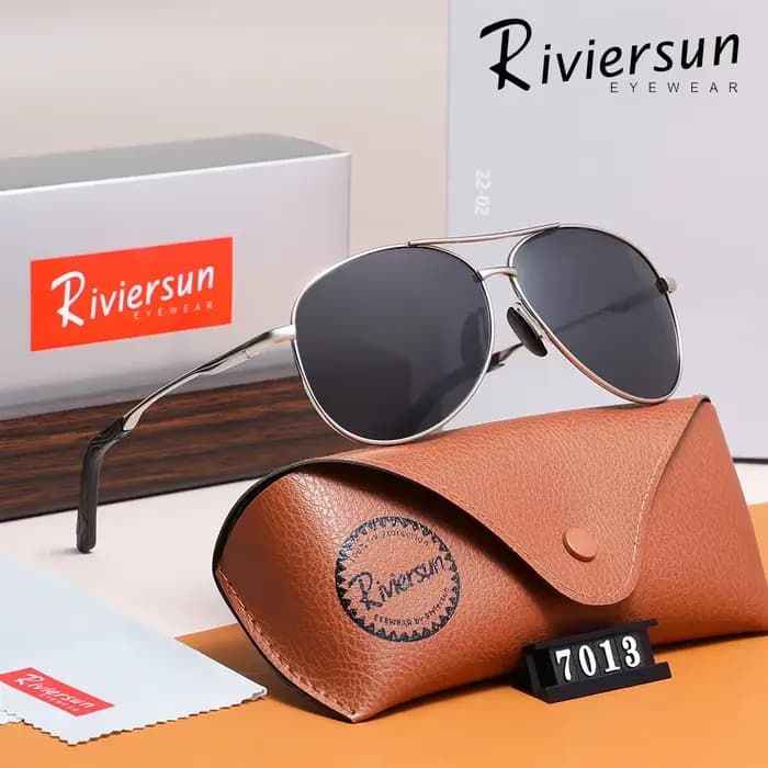 Lunettes de soleil polarisées tendance pour hommes, monture en alliage UV400, pour la pêche en plein