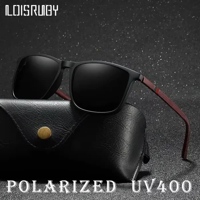 Lunettes de soleil de luxe carrées Vintage polarisées coupe-vent pour cyclisme