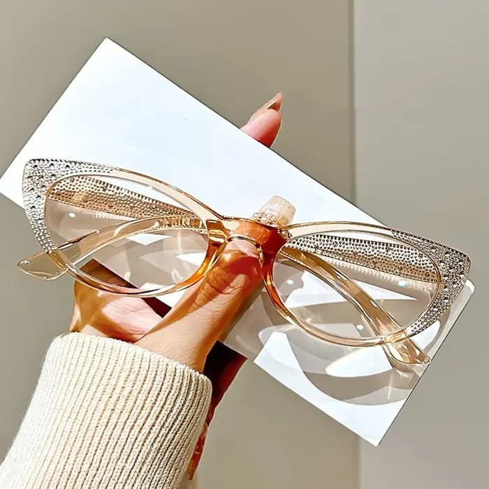 Lunettes de lecture de luxe pour femmes avec diamants