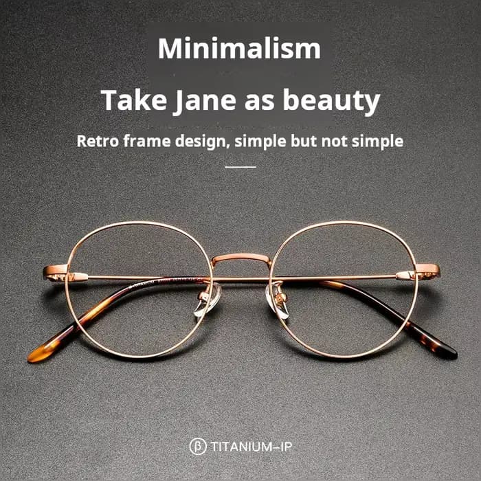 YIMARUILI rétro rond petit visage hommes et femmes titane lunettes cadre Ultra-léger Simple optique