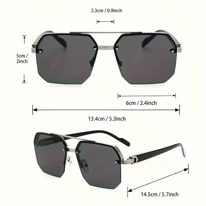 Lunettes classiques à la mode demi-monture pour hommes et femmes – Style vintage