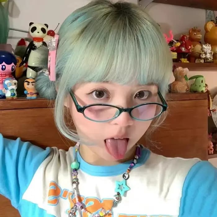 Y2K rétro ovale carré lunettes coloré petit cadre