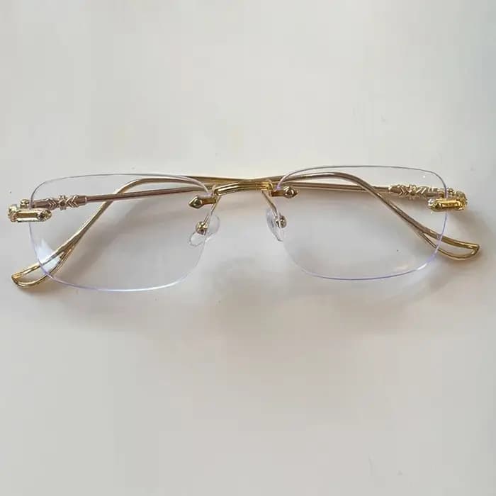 Lunettes rectangulaires sans bords pour hommes et femmes