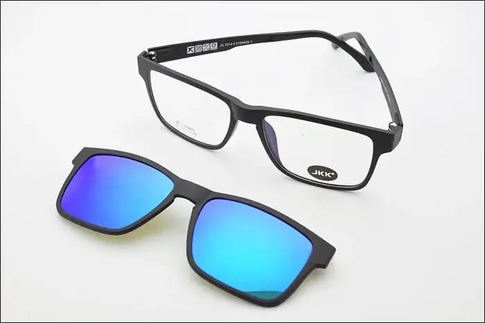 Ultem-Monture de lunettes pour hommes avec clip magnétique polarisé