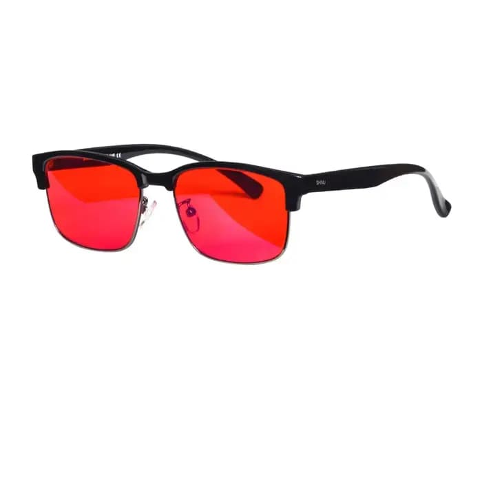 SHINU lunettes à lentilles rouges hommes meilleur sommeil lentille rouge lumière bleue bloquant les