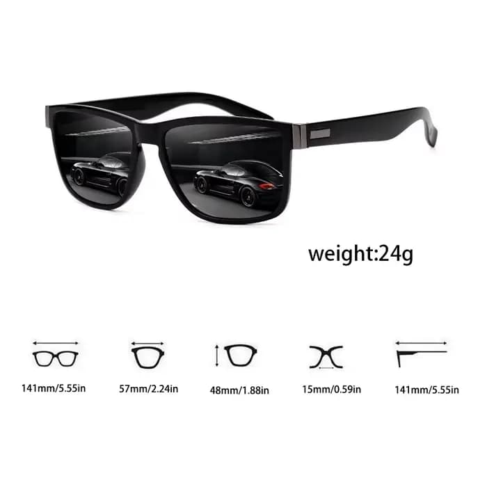 Lunettes de soleil carrées classiques UV400 pour hommes et femmes