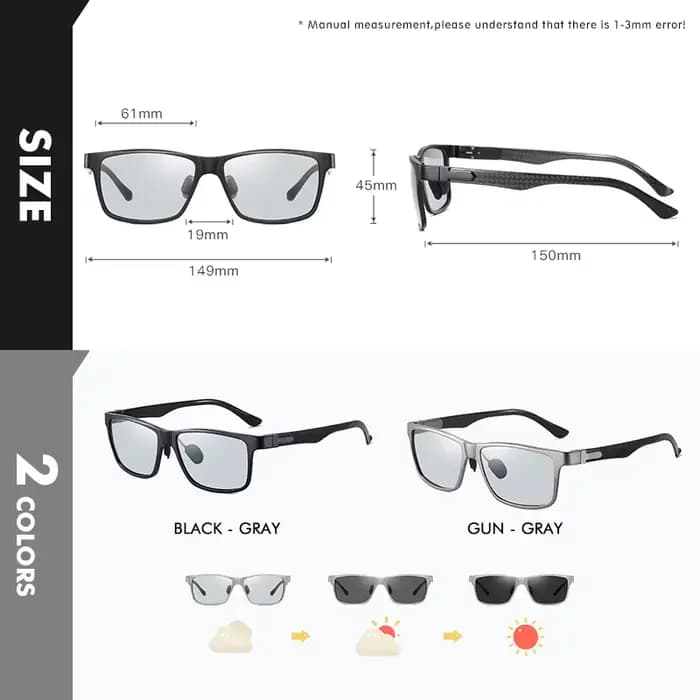 LIOUMO Top qualité photochromique lunettes de soleil polarisées pour hommes femmes cadre en Fiber de carbone