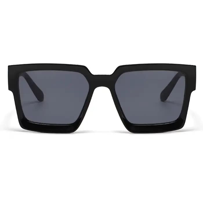 Mode Vintage carré lunettes de soleil hommes femmes rétro marque noir