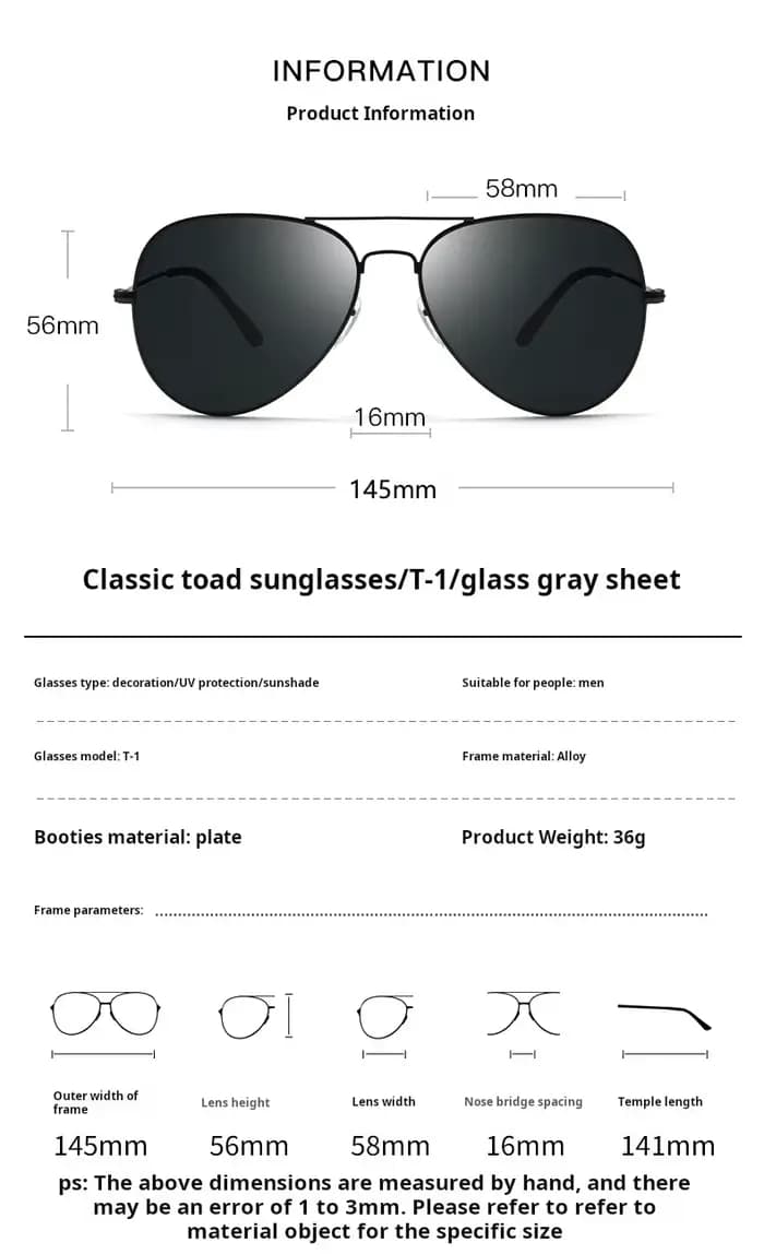 YIMARUILI classique mode pilote hommes lunettes de soleil Vintage Double faisceau lentilles en verre conduite optique