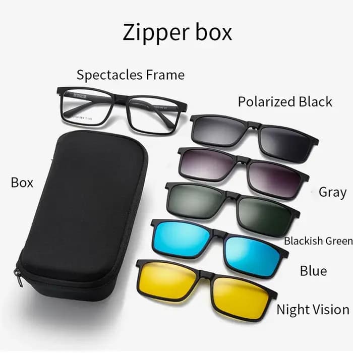 MOMOJA 2025 nouveau cadre de lunettes carrées TR90 confortable pince solaire magnétique lunettes décontracté hommes lunettes de Prescription 12124