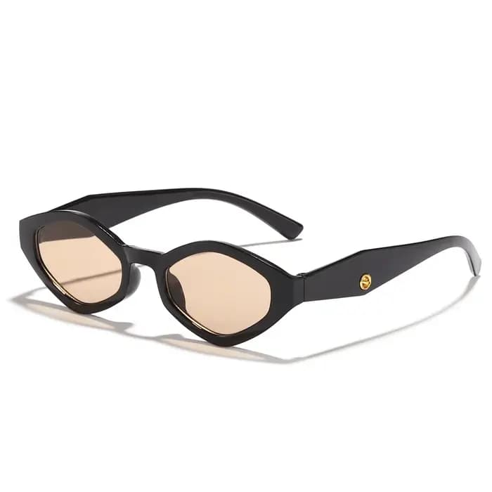 Mode lunettes De soleil œil De chat Vintage marque De luxe concepteur noir irrégulier losange dames