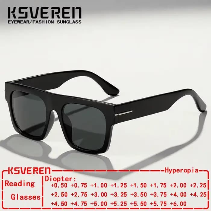 Lunettes de soleil de lecture carrées de styliste pour hommes et femmes