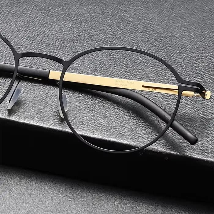 Allemagne marque Design rond sans vis lunettes cadre hommes femmes ultraléger petites