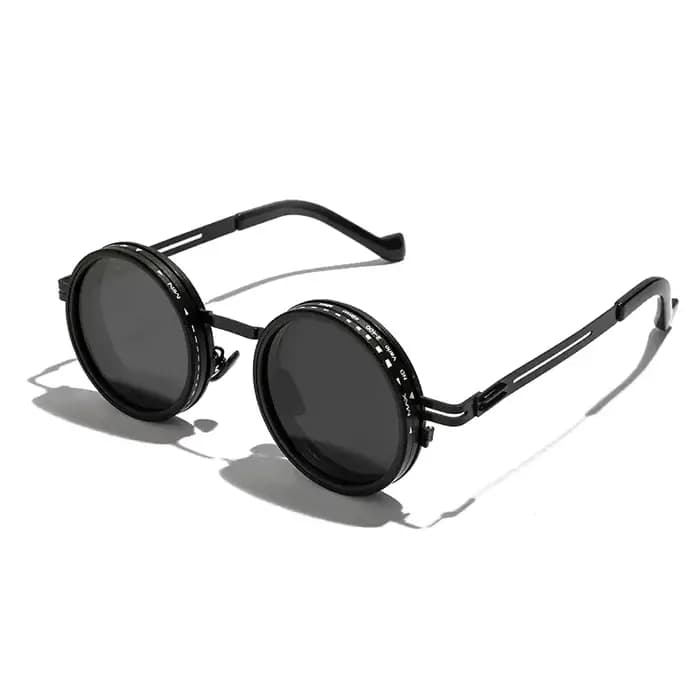 SHAUNA rétro métal rond Punk ND9 niveaux réglable gradation lunettes de soleil femmes polarisées UV400 mode hommes