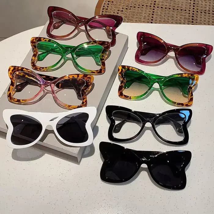 Lunettes de soleil papillon surdimensionnées pour femmes