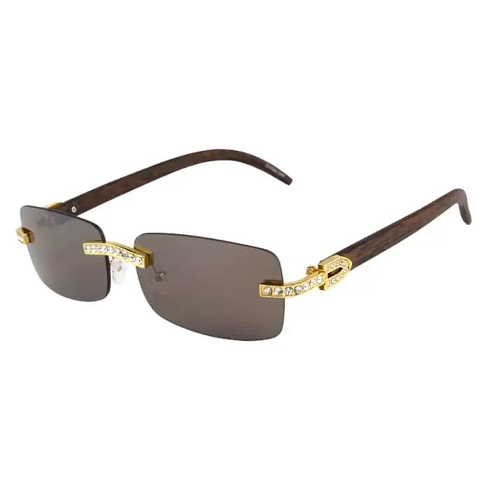 KENBO 2024 Vintage sans monture Rectangle lunettes de soleil pour femmes hommes luxe