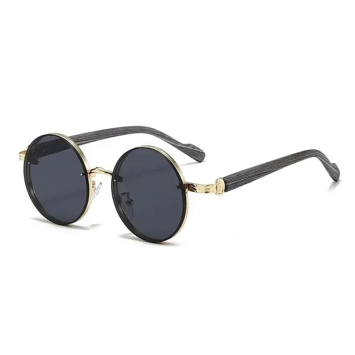 Lunettes de soleil rondes vintage 2025 – Tendance classique dégradée pour l'extérieur – Design de marque de luxe – Monture métallique – 2453