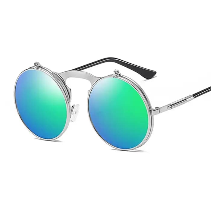 Lunettes de soleil rondes Steampunk pour hommes
